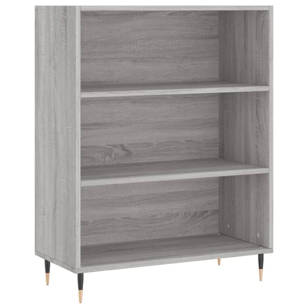 skab 69,5x32,5x90 cm konstrueret træ grå sonoma-eg