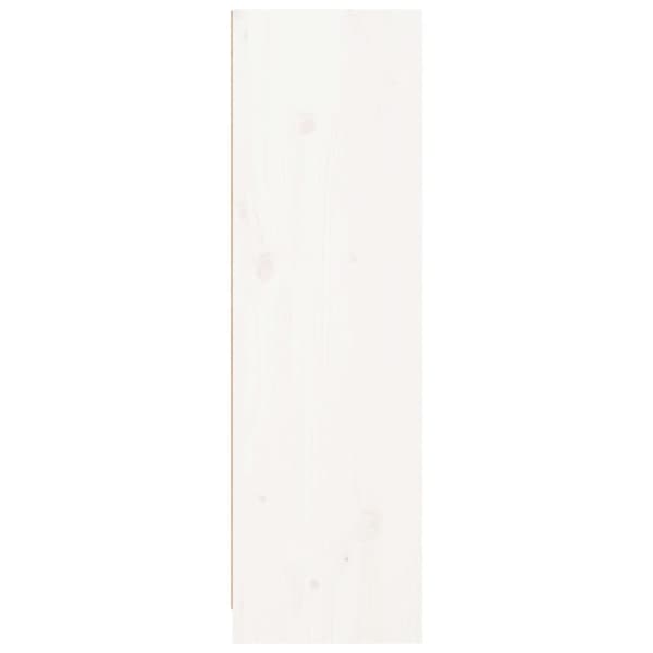 bogreol 70x33x110 cm massivt fyrretræ hvid