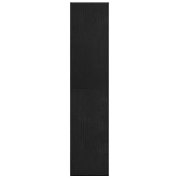 bogreol/rumdeler 40x30x135,5 cm massivt fyrretræ sort