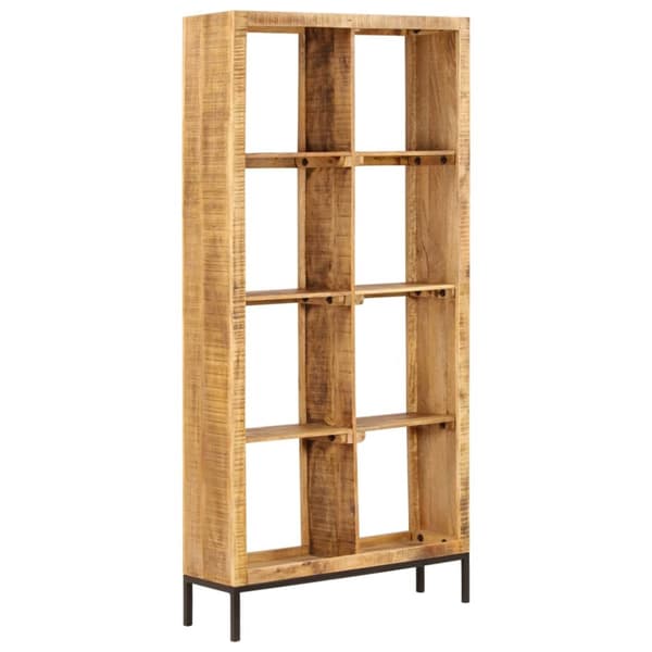 bogreol 80 x 25 x 175 cm massivt mangotræ