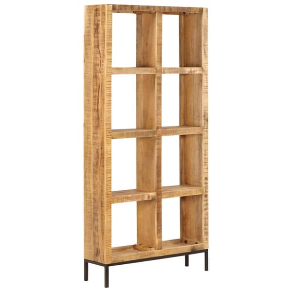 bogreol 80 x 25 x 175 cm massivt mangotræ