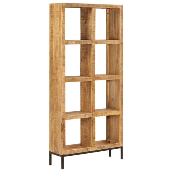 bogreol 80 x 25 x 175 cm massivt mangotræ
