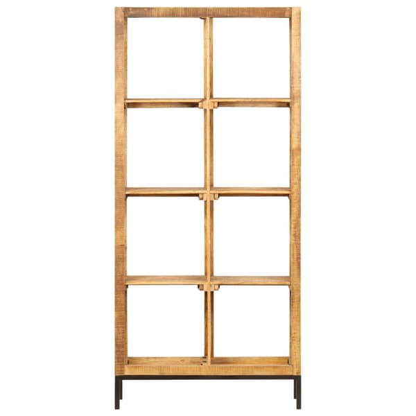bogreol 80 x 25 x 175 cm massivt mangotræ