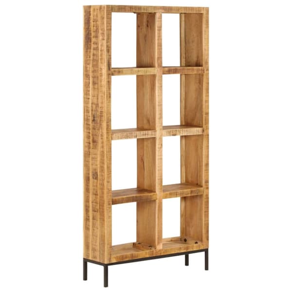 bogreol 80 x 25 x 175 cm massivt mangotræ