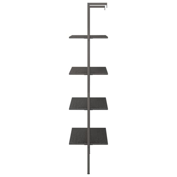 stigereol med 4 hylder 64x35x152,5 cm sort