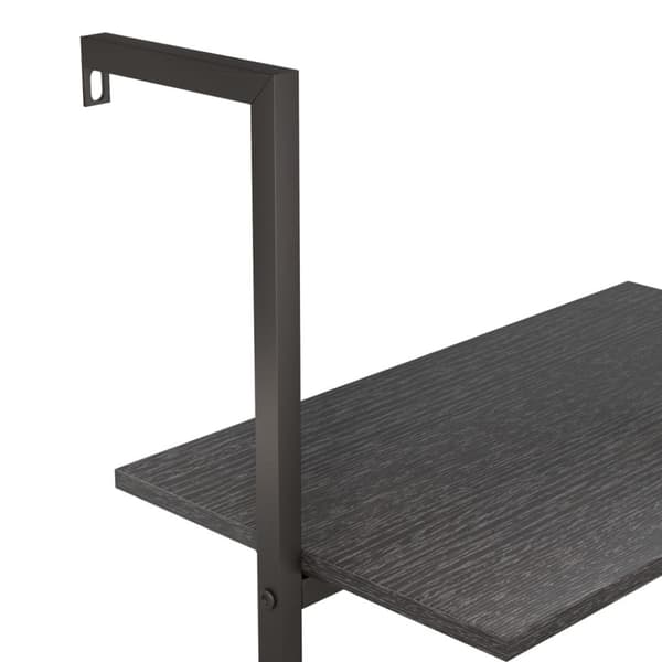 stigereol med 4 hylder 64x35x152,5 cm sort