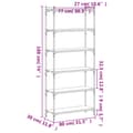 Miniatyrbillede 9 af 10: bogreol med 6 hylder 80x30x188 cm konstrueret træ sort