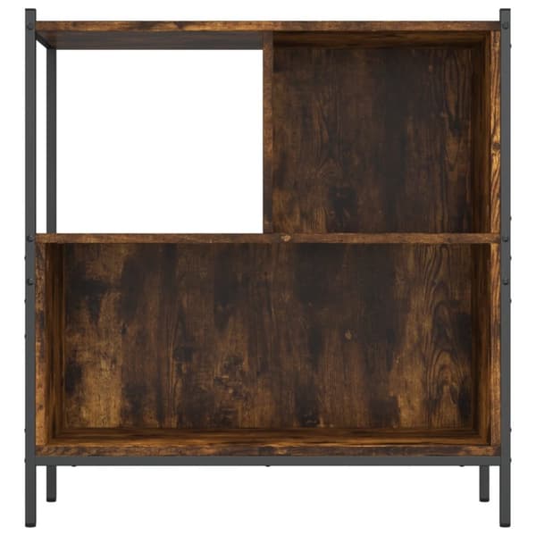 bogreol 72x28x77,5 cm konstrueret træ røget egetræsfarve