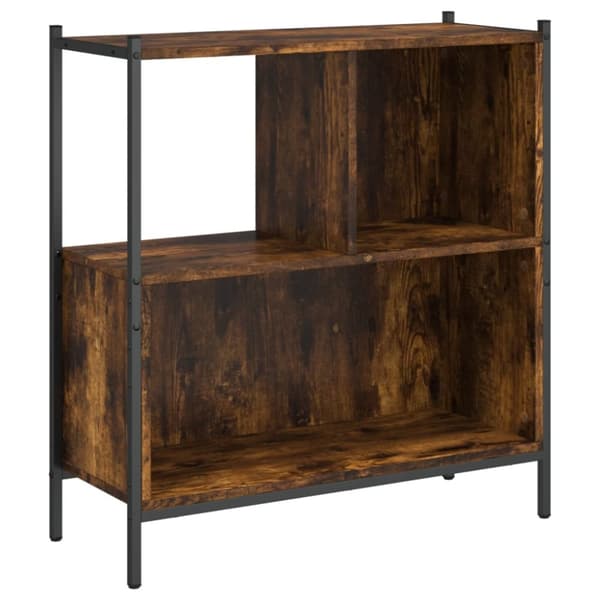 bogreol 72x28x77,5 cm konstrueret træ røget egetræsfarve