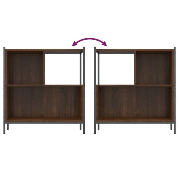 Bokhylla brun ek 72x28x77,5 cm konstruerat trä