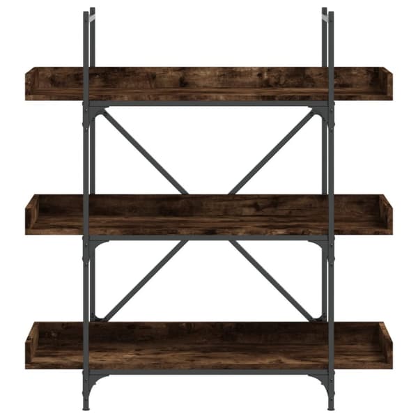 Kirjahylly 3 tasoa savutammi 100x33x108,5 cm tekninen puu
