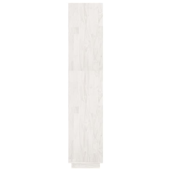 Bokhylla/Rumsavdelare vit 80x35x167 cm massiv furu