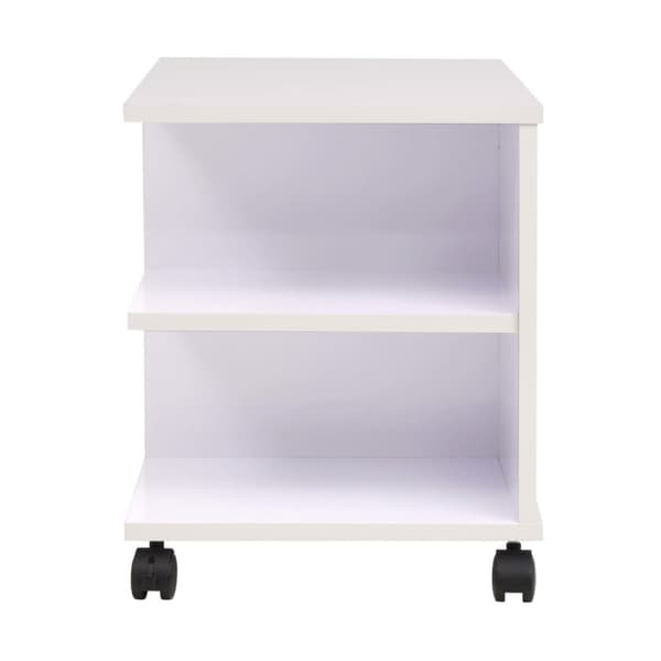 hylde med hjul 50x35x42 cm hvid