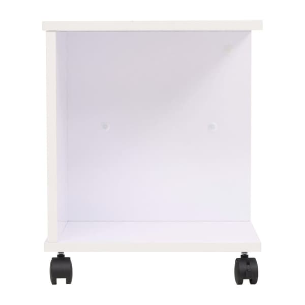 hylde med hjul 50x35x42 cm hvid