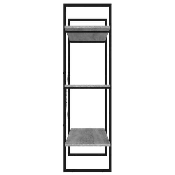 bogreol 100x30x105 cm konstrueret træ grå sonoma-eg