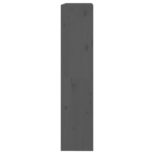 bogskab/rumdeler 80x30x135,5 cm massivt fyrretræ grå