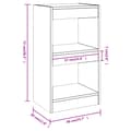 Miniatyrbillede 7 af 8: bogreol/rumdeler 40x30x72 cm sonoma-eg