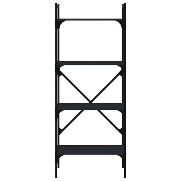 bogreol med 4 hylder 56x31,5x138,5 cm konstrueret træ sort