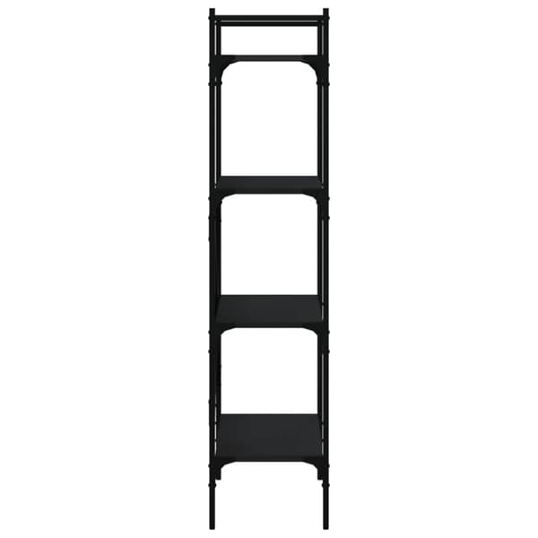 bogreol med 4 hylder 56x31,5x138,5 cm konstrueret træ sort