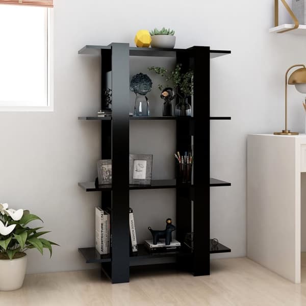 bogreol/rumdeler 80x30x123,5 cm sort