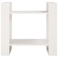 Miniatyrbillede 3 af 9: bogreol/rumdeler 60x35x57 cm massivt fyrretræ hvid