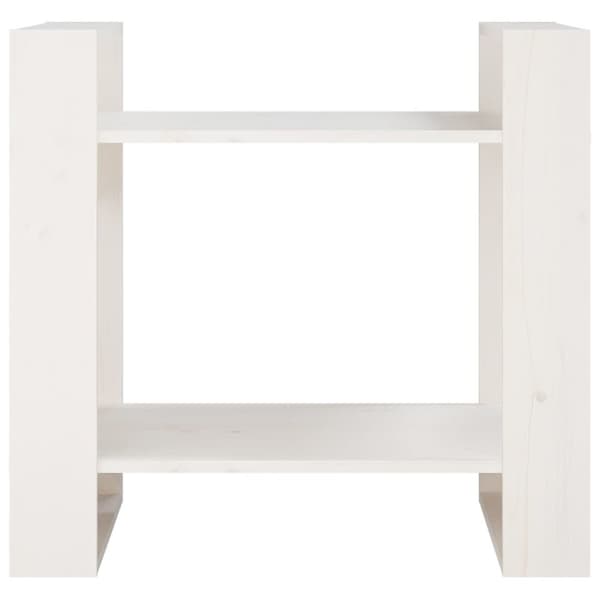 bogreol/rumdeler 60x35x57 cm massivt fyrretræ hvid