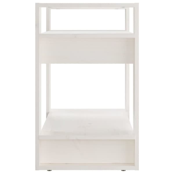 bogreol/rumdeler 60x35x57 cm massivt fyrretræ hvid
