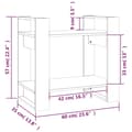 Miniatyrbillede 8 af 9: bogreol/rumdeler 60x35x57 cm massivt fyrretræ hvid