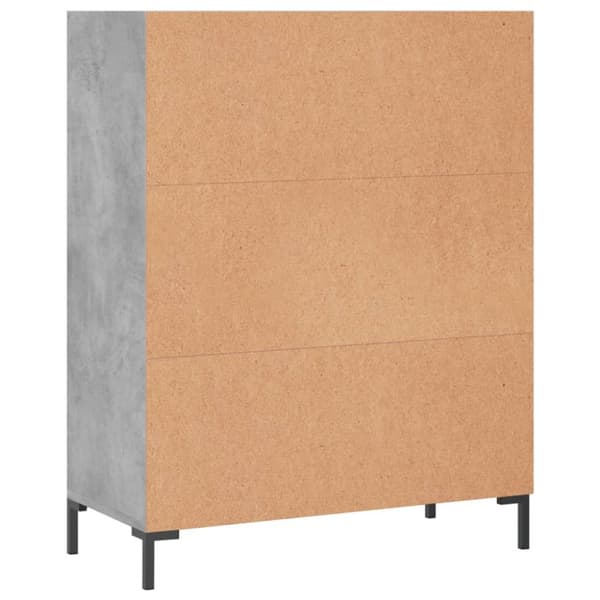 skab 69,5x32,5x90 cm konstrueret træ betongrå