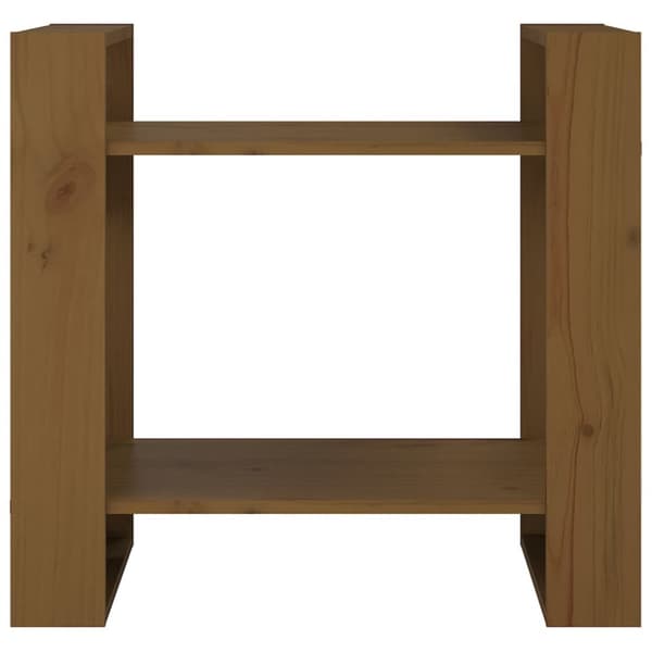 bogreol/rumdeler 60x35x57 cm massivt fyrretræ gyldenbrun