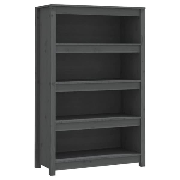 Kirjahylly harmaa 80x35x126 cm täysi mänty