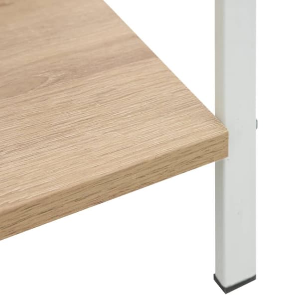 bogreol 60x27,6x90,5 cm 3 hylder konstrueret træ egetræsfarve