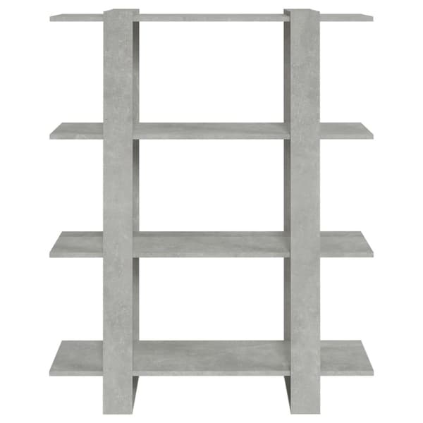 bogreol/rumdeler 100x30x123,5 cm betongrå