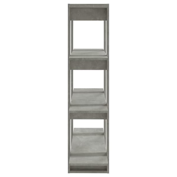 bogreol/rumdeler 100x30x123,5 cm betongrå