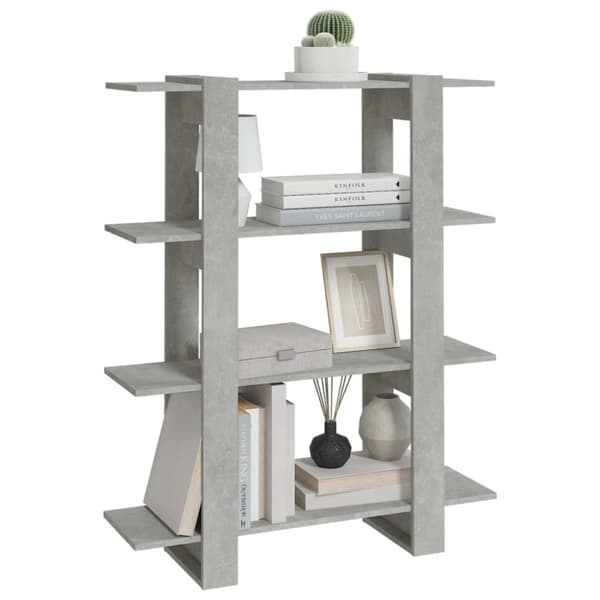 bogreol/rumdeler 100x30x123,5 cm betongrå