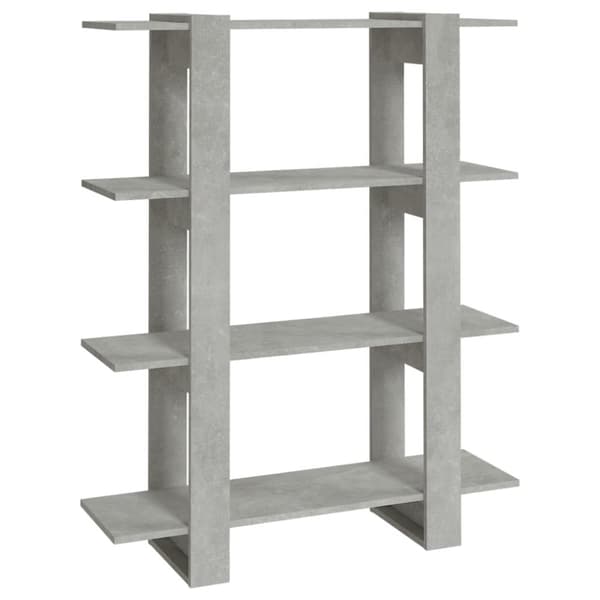 bogreol/rumdeler 100x30x123,5 cm betongrå
