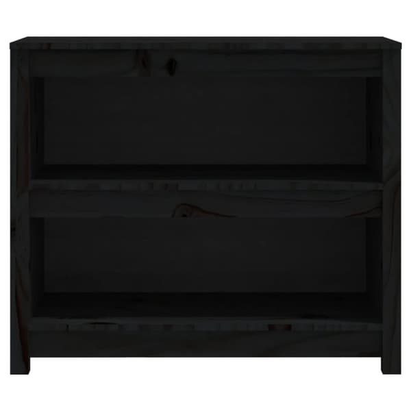 Kirjahylly musta 80x35x68 cm täysi mänty