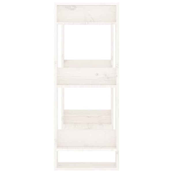 bogreol/rumdeler 60x35x91 cm massivt fyrretræ hvid