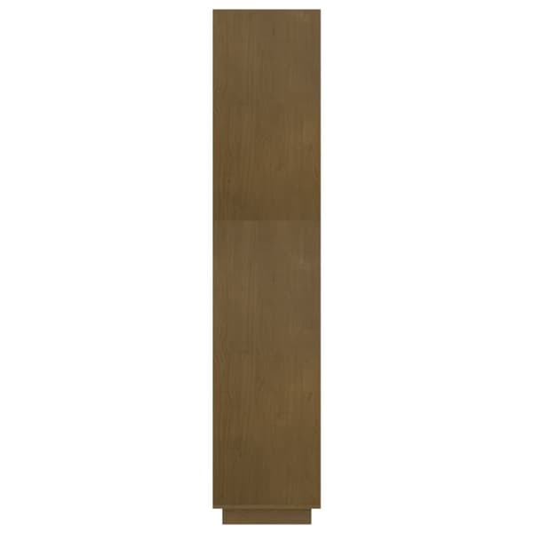 bogreol/rumdeler 80x35x167 cm massivt fyrretræ gyldenbrun