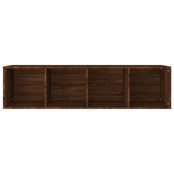 bogreol/tv-skab 36x30x143 cm konstrueret træ brun egetræ