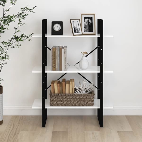 bogreol 80x30x105 cm konstrueret træ hvid