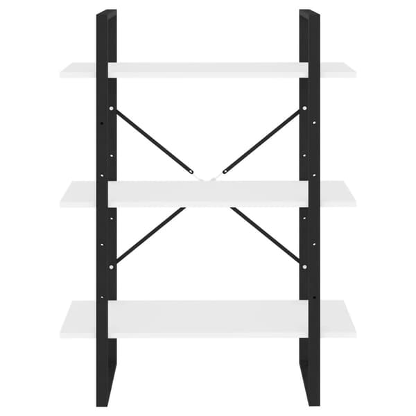 bogreol 80x30x105 cm konstrueret træ hvid
