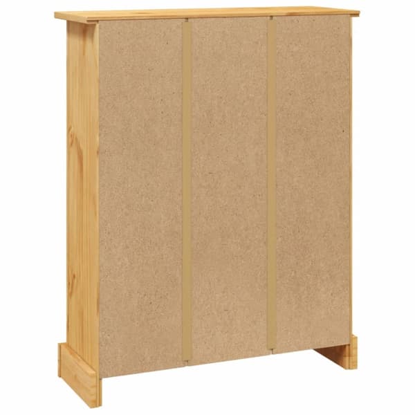 reol tre hylder Corona-serien mexicansk fyrretræ 81x29x100 cm