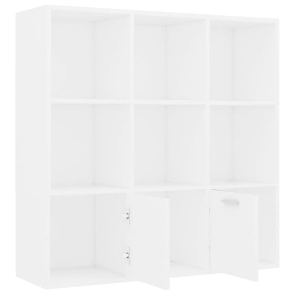 bogreol 98x30x98 cm konstrueret træ hvid