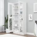 Miniatyrbillede 3 af 9: vitrineskab 82,5x30,5x185,5 cm konstrueret træ hvid