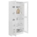 Miniatyrbillede 4 af 9: vitrineskab 82,5x30,5x185,5 cm konstrueret træ hvid