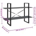 Miniatyrbillede 8 af 9: bogreol med 2 hylder 100x30x70 cm massivt fyrretræ grå