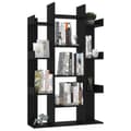Miniatyrbillede 4 af 8: bogreol 86x25,5x140 cm konstrueret træ sort