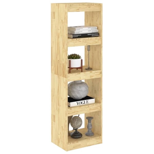 bogreol/rumdeler 40x30x135,5 cm massivt fyrretræ