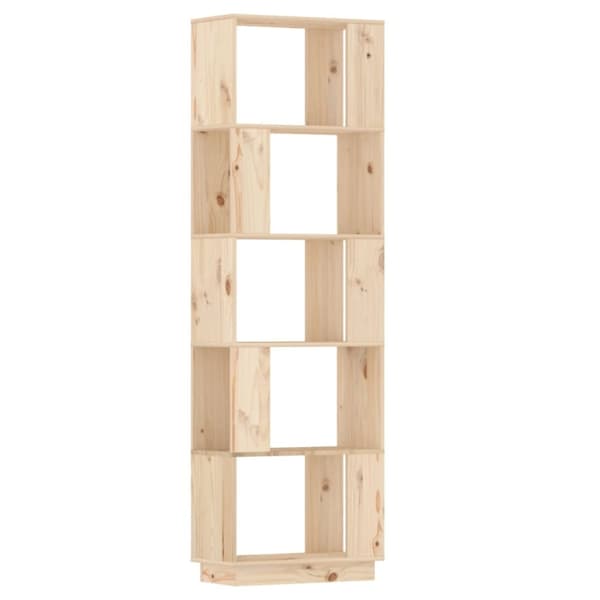 bogreol/rumdeler 51x25x163,5 cm massivt fyrretræ